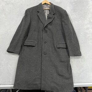Vintage Kuppenheimer Peacoat Men 48 England Cashmere Wool Coat Old Money 90s‎